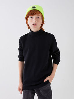 Bal?k?? Yaka Basic Uzun Kollu Erkek ?ocuk Triko Kazak - Waikiki фото 2