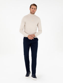 Lacivert Slim Fit Kanvas Pantolon - Pierre cardin фото 3