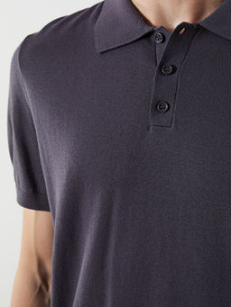 Polo Yaka K?sa Kollu Erkek Triko Kazak