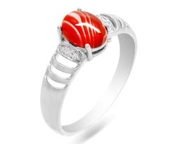 Кольцо из серебра сердолик, СПН4203