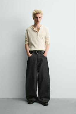 RELAXED FIT TROUSERS WITH CHAIN