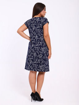 Платье "Эдельвейс" белый/темно-синий