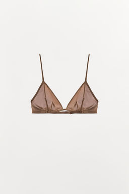 BRALETTE TRIANGULAR CON POLIAMIDA / rosa claro - Zara фото 6