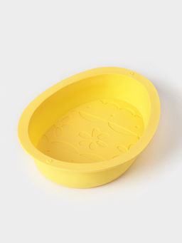 Цена за 2 шт. Форма для выпечки Доляна Пасхальное яйцо, 20.5?15.7?4.4 см, силикон, жёлтая  фото 2