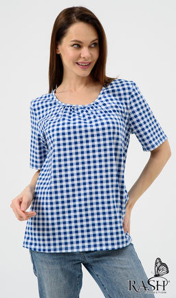 Футболка "Жасмин" клетка Цвет:как на фото