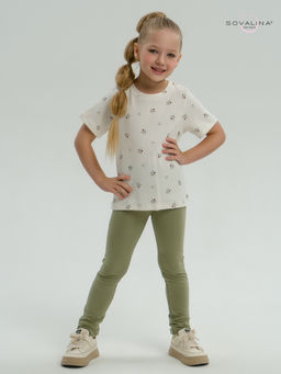 Костюм Мулан бордовые тюльпанчики-оливка - Sovalina фото 3