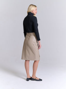 Юбка из экокожи