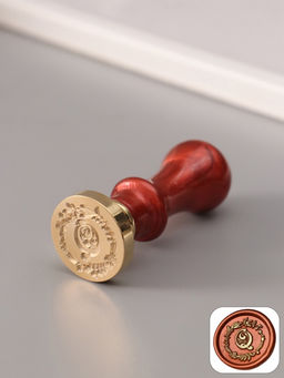 Печать для сургуча с пластиковой ручкой «Венок с буквой Q», 2.5×2.5×6.3 см