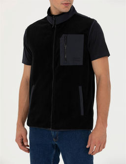 Siyah Regular Fit Polar Yelek - Pierre cardin фото 6