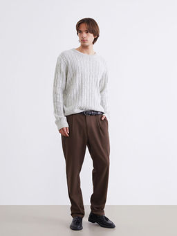 Sa? ?rg?s? Desenli Erkek Triko Kazak