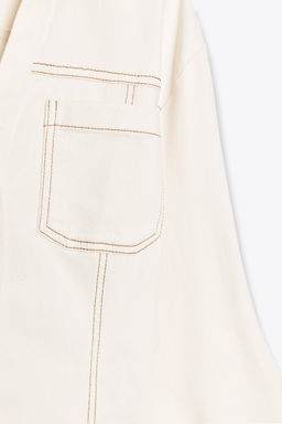 FITTED DENIM SHIRT - Zara фото 9