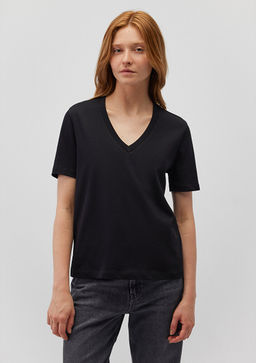 Siyah Basic Tisort - Mavi фото 3