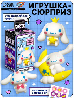 Игрушка - сюрприз Funny box Милый щенок: детский брелок, наклейки
