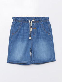 Beli Lastikli Bask?l? Erkek Bebek Jean ?ort