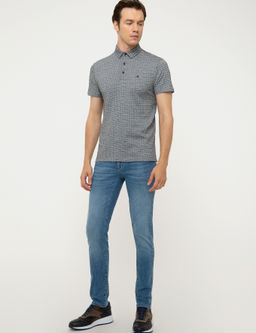 Черная футболка с воротником поло - Cacharel фото 4