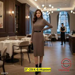 Платье женское с ремнем