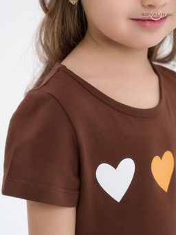 Платье Лето шоколад-муму сердечки LE - Sovalina фото 12