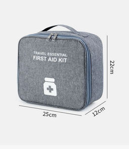 Аптечка домашняя универсальная, походная тканевая сумка для лекарств, дорожный органайзер для медикаментов, водонепроницаемая на молнии для путешествий - Family фото 2