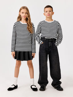 ACOOLA / Джемпер детский Nerl черно-белый