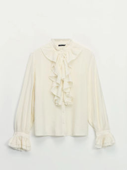 Блуза из вискозы с воланами / Zarina