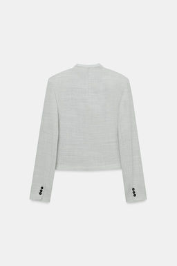 BLAZER CROPPED ZW COLLECTION LIMITED EDITION / Gris claro - Zara фото 14