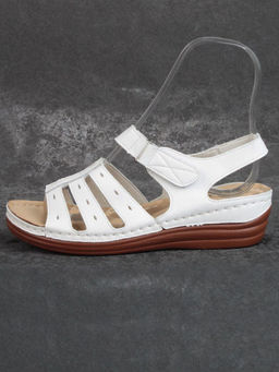 06-PEI02-1 WHITE Туфли летние женские (натуральная кожа) - No name фото 4