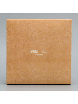 Цена за 5 шт. Коробка для конфет, кондитерская упаковка, 9 ячеек, Ручная работа, 14.7?14.7?3.5 см