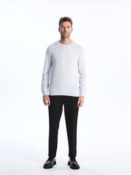 Bisiklet Yaka Uzun Kollu Erkek Sweatshirt