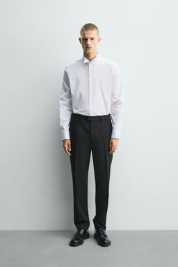 CAMISA CUELLO SMOKING / Blanco