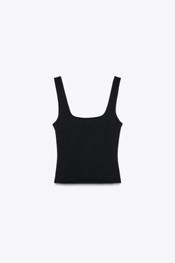 WIDE STRAP VEST TOP - Zara фото 20
