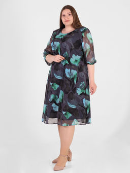 Белорусское шифоновое платье с цветочным принтом - Almond фото 9