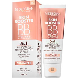 DEBORAH Тональный ВВ-крем SKIN BOOSTER BB CREAM 5 IN 1 SKIN PERFECTOR FOUNDATION тон 00 Белоснежный 30мл  фото 3