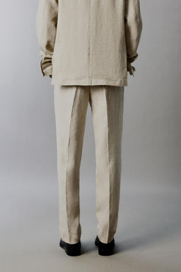 100% LINEN SUIT TROUSERS - Zara фото 18