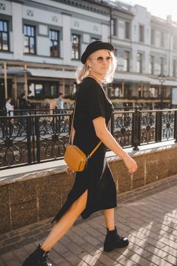 Платье хлопок плотный, 95% хлопок. 5% лайкра пенье., черный - Knitka wear фото 16