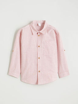 ?izgili Keten Kar???ml? Erkek ?ocuk G?mlek