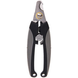 Цена за 2 шт. Когтерез для животных "ПРЕМИУМ - МОЙ БРО", прорезиненная ручка, цвет серый/черный, 4.5*13.5см