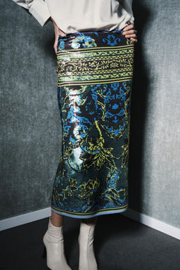 ZW COLLECTION LIMITED EDITION SEQUIN MIDI SKIRT - Zara фото 6