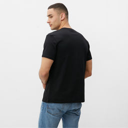 Футболка мужская MINAKU с фирменным принтом цвет чёрный, р-р 50