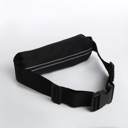 Сумка поясная на молнии, светоотражающие элементы, цвет чёрный - Simaland фото 3