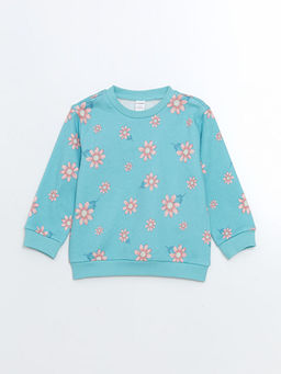 Bisiklet Yaka Bask?l? K?z ?ocuk Sweatshirt 2li - Waikiki фото 3