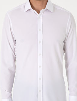 Beyaz Ekstra Slim Fit Uzun Kollu G_mlek