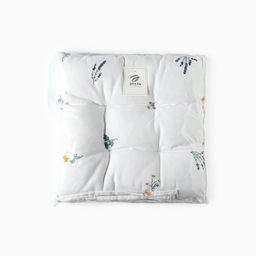 Подушка на стул Этель. Полевые цветочки, 42?42?7 см, белая