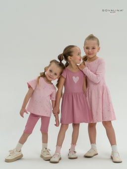 Костюм Актив лиловые сердечки-сухая роза - Sovalina фото 41