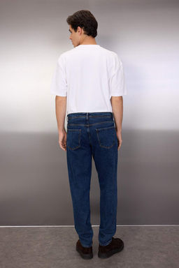 Lacivert %100 Pamuk Essential Fit Jeans Kot Pantolon TMNAW23JE00104