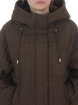 8039 BROWN Куртка стеганная демисезонная женская (100 гр. холлофайбер) - Fashion фото 4