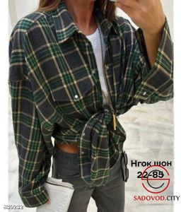 Рубашка женская в клетку