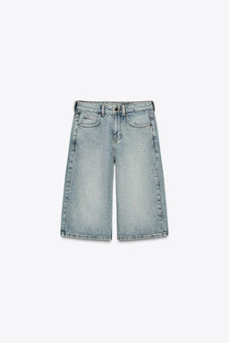 ZW COLLECTION DENIM BERMUDA SHORTS - Zara фото 12