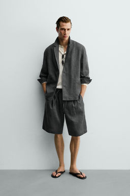 SOBRECAMISA 100% LINO / Plomo