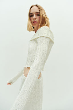 Top off-the-shoulder con textura
