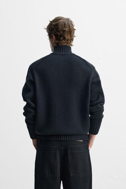 COTTON-WOOL BLEND BUTTON-UP SWEATER - Zara фото 12